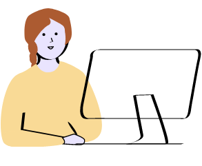 Dame à son écran